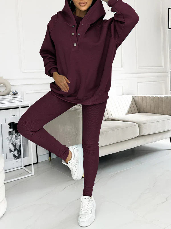 Selma™ – Lässiger und bequemer Sweatshirt-Anzug mit Kapuze