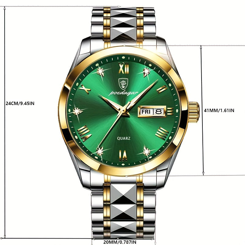 PDG Emerald Prestige – Luxuriöse Edelstahl-Herrenuhr