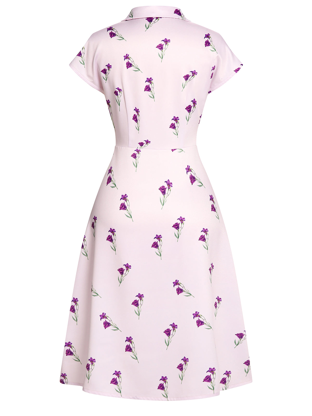 Lila 1940er Petunia Lapel Kleid