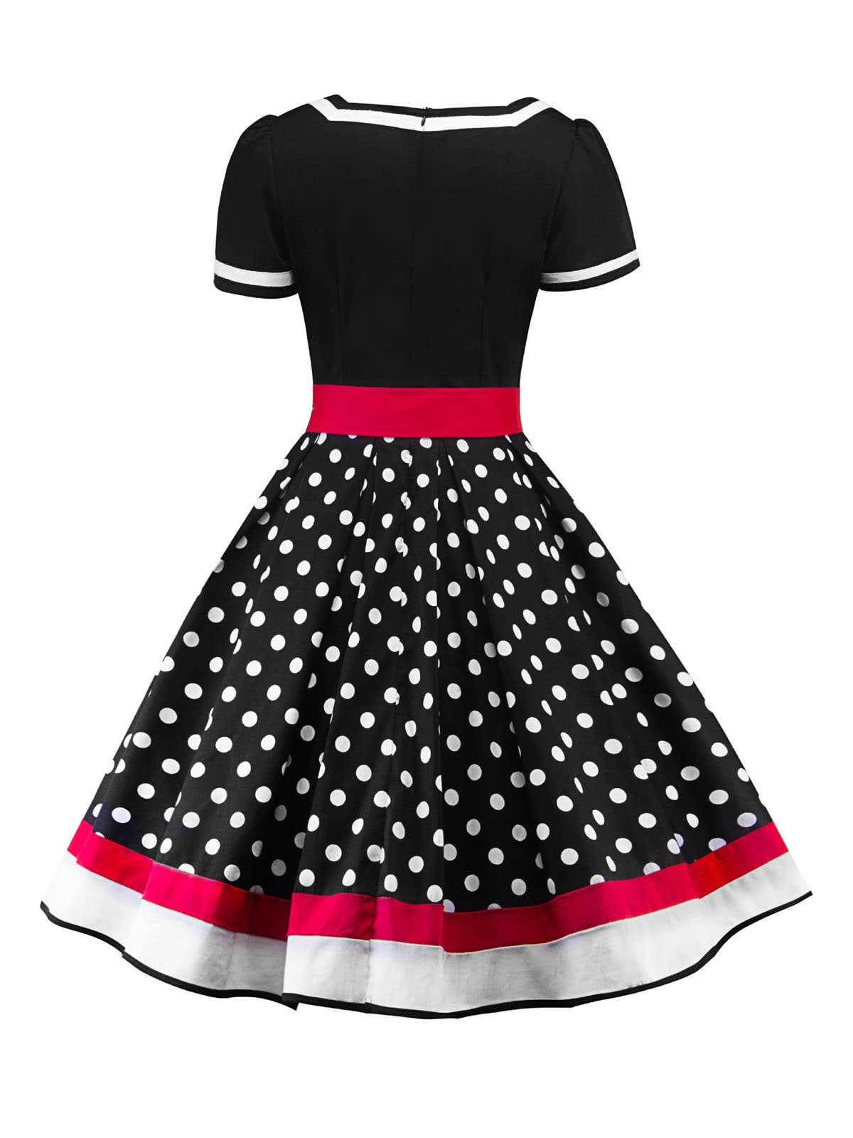 1950ER SCHWARZ PUNKT DRUCK ROCKABILLY KLEID