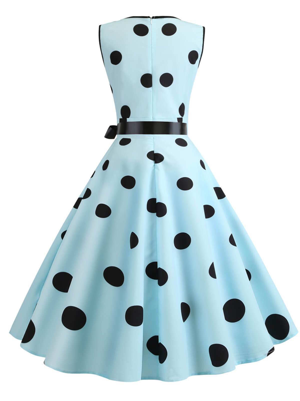 1950ER DOT BOW VINTAGE SWING KLEID