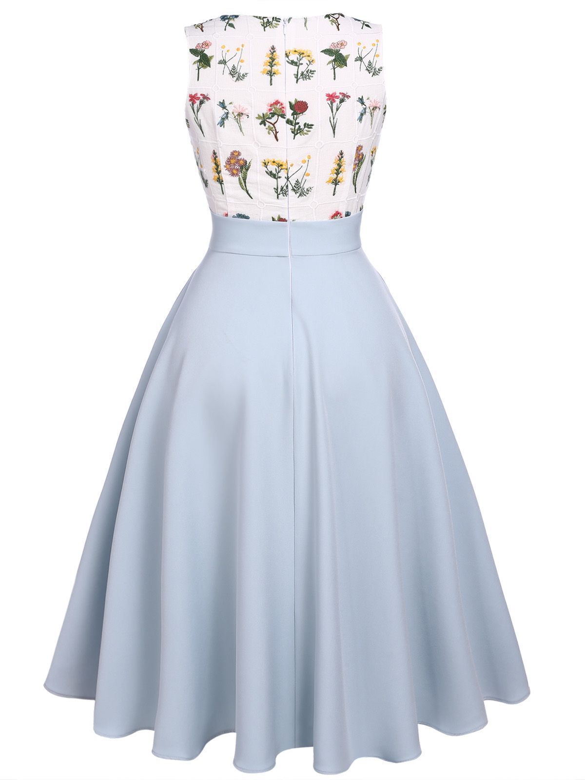 1950ER PATCHWORK BLUMEN SWING KLEID