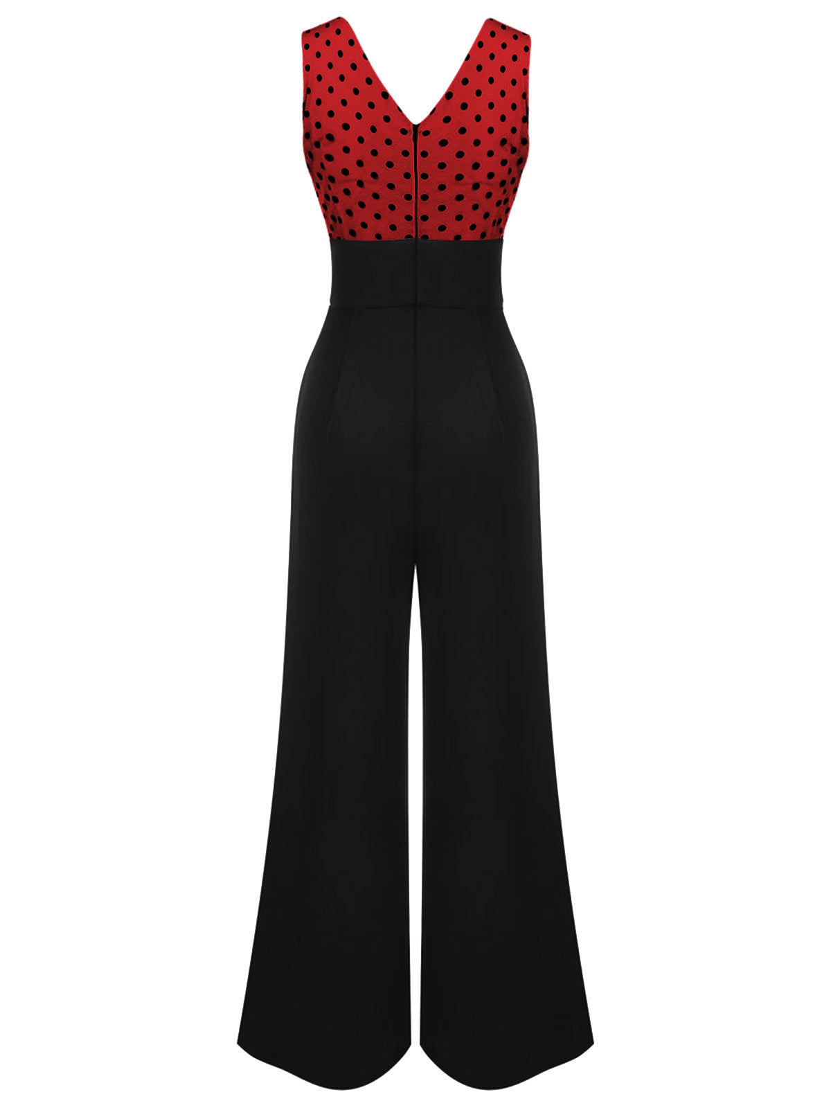 MARINEBLAU POLKA DOT PATCHWORK JUMPSUIT