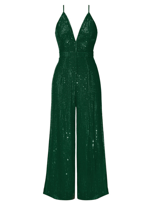 FESTER GLÄNZENDER SLIP-JUMPSUIT