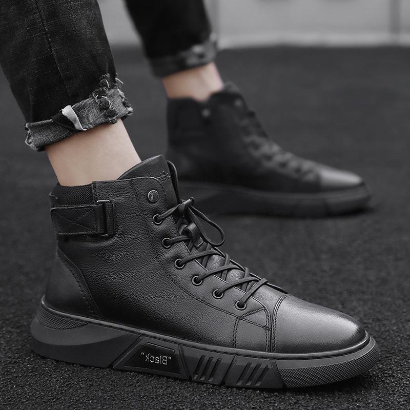 Ben™ -  Robuste Herren Lederstiefel aus schwarzem Leder