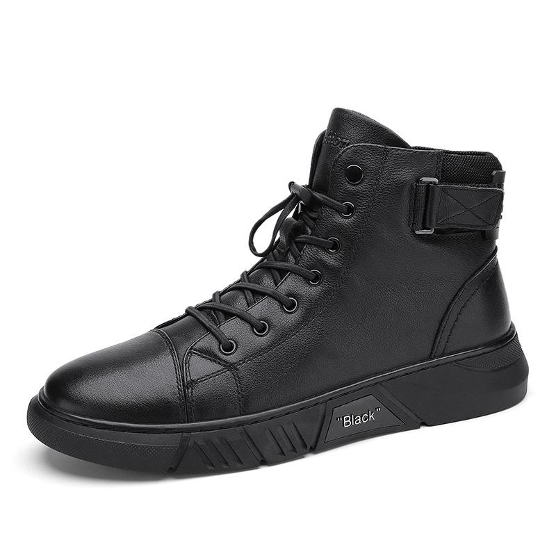 Ben™ -  Robuste Herren Lederstiefel aus schwarzem Leder